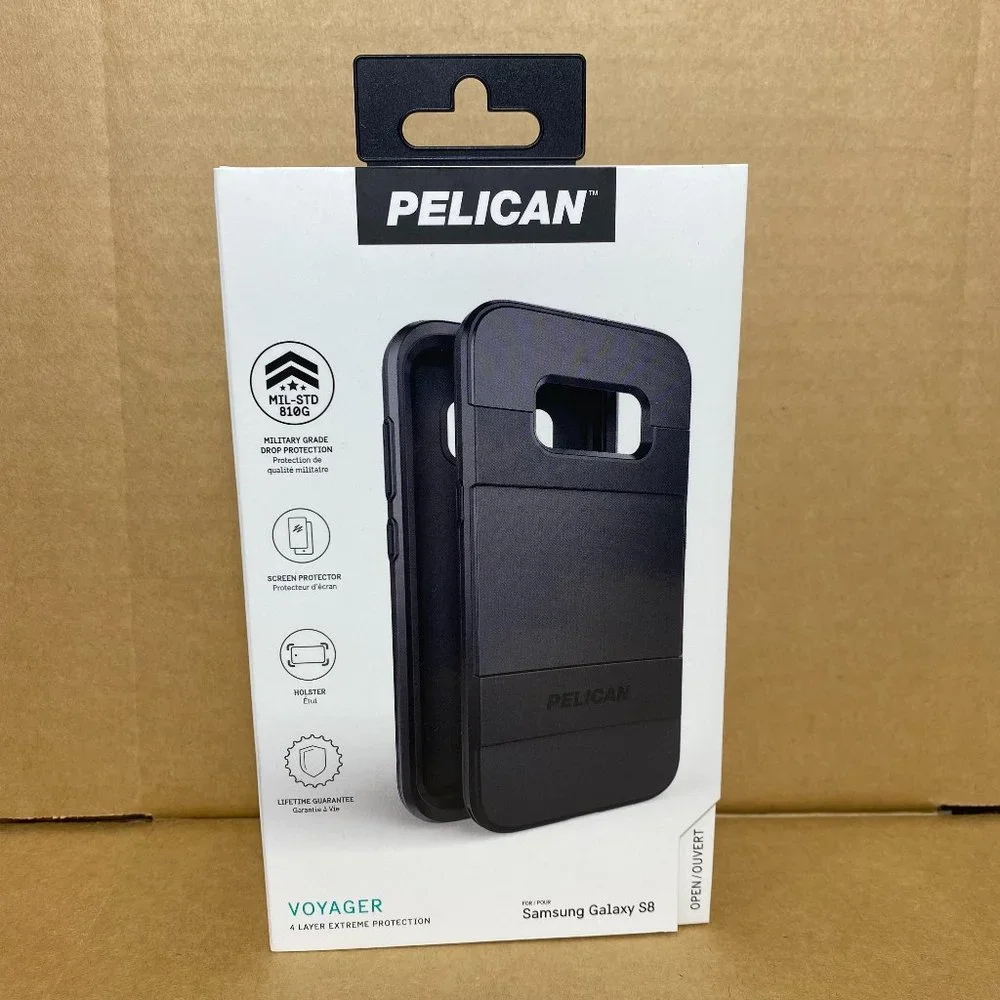 Pelican Voyager Galaxy‎ S8 Case Military Grade Screen Protector Holster Black